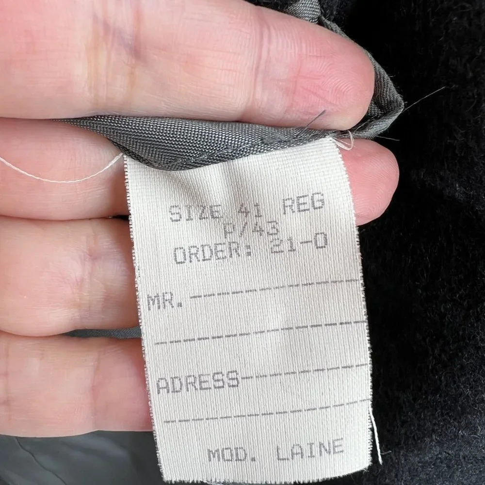 Bill Blass 100%‎ Cashmere Single Breasted Unvented Blazer Jacket Size 41 Regular